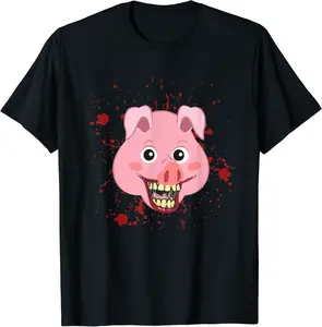 Scary Pig Clown Smile Halloween Creepy Costume Funny Gift T-Shirt - Yoandymira Shop 24B07X3QCQMR