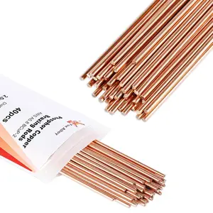 40pcs Phos Copper Brazing Rods BCuP-2 1/2 LB Diameter 5/64" Air Self Fluxing Brass Brazing Rod Sticks TIG Arc Pipes for Air-Conditioning,Refrigerating,Machine HVAC