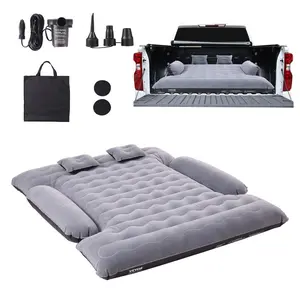 fathersdaygift VEVOR Truck Bed Air Mattress, for 6-6.5 ft Full Size Truck Beds, Inflatable Air Mattress Camping Bed with 12V Air Pump 2 Pillows, Carry Bag, for Chevrolet Silverado, Dodge Ram, Ford 150/250/350