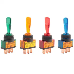 4PC 12V DC 20A LIGHT ILLUMINATED TOGGLE SWITCH CONTROL CAR BOAT DASH SPST ON/OFF