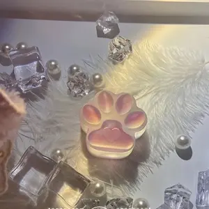 6pcs Crystal Sparkling Cat Paw Quicksand Resin Shaker Pendant Making Silicone Mold Set| Silicone | Mirror Glossy | DIY Jewelry