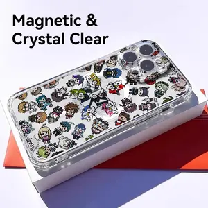 Cute Danganronpa Phone Case for iPhone 17 16 15 14 13 12 11 Pro Max Plus Clear Magnetic Protective Phone Case – Anti-Yellow For MagSafe Slim & Lightweight Precision Cut Camera Protection, Shockproof Scratch-Resistant Transparent Case