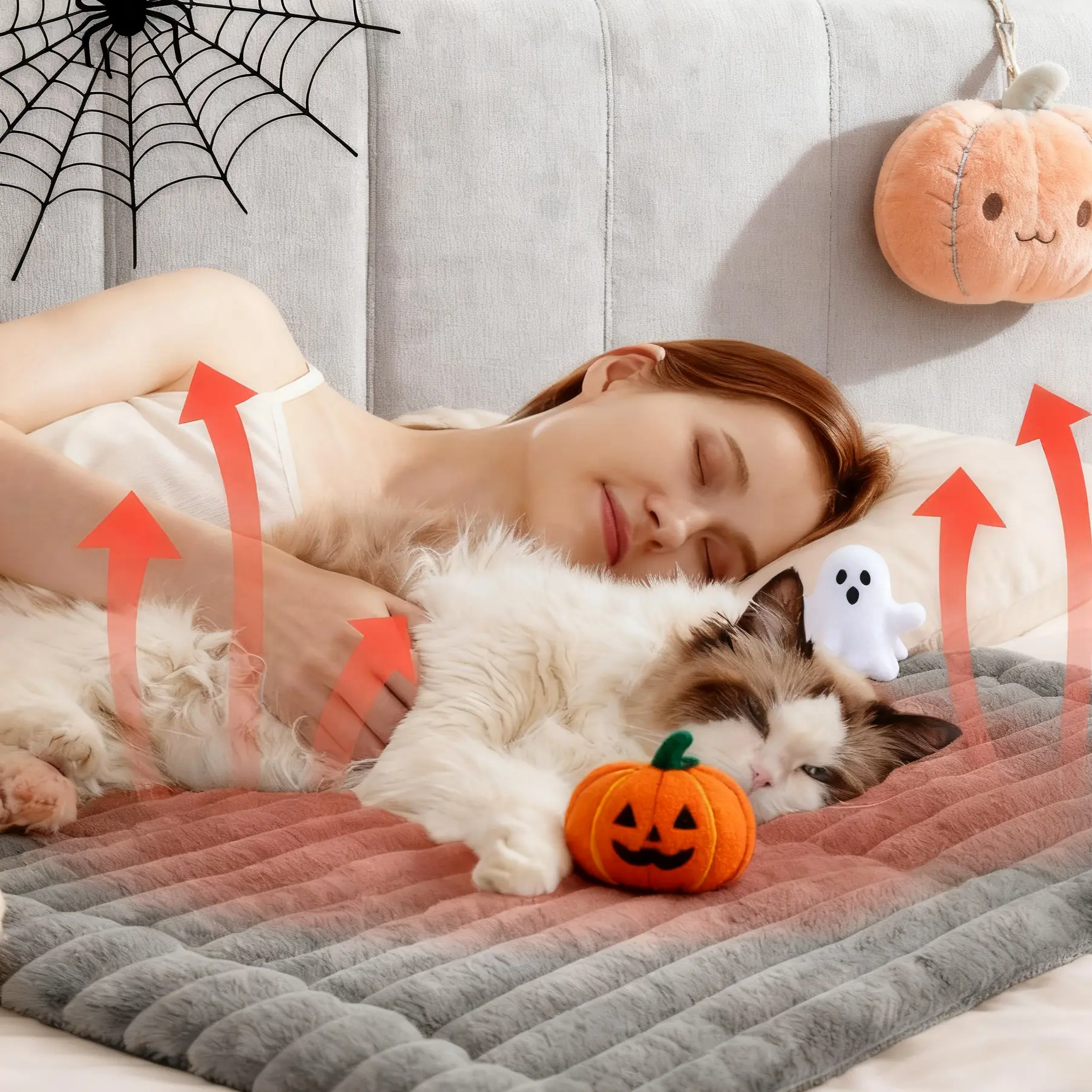 Self Warming Pet Bed, Small Self Heating pet Crate Pad, Thermal Extra Warm Mat Indoor & Outdoor, Non-Slip & Washable