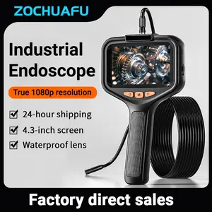 Handheld Borescope Inspection Camera | 8mm Dual Lens HD w/ Screen for Pipe & Auto Repair semi-rigid snake cable tool
