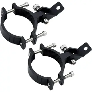 Heavy Duty Motorcycle Light Mount & Spotlight Bracket, Universal Fit for Motorcycle ATV UTV Truck Auxiliary Lights - 2 Pack (1.58-2.5 INCH)