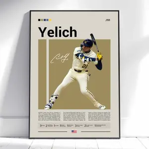 Christian Yelich Poster, Baseball Decor Poster, Sports Poster, Baseball Poster, Poster Decor
