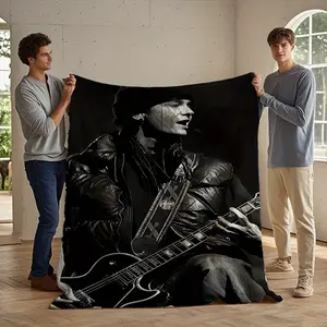 Basketball Flannel BlanketTom Kaulitz Flannel Blanket - Comfortable and Warm, Suitable for Sofa, Bedroom, and Living Room Decoration - Zipper Closure, Machine Washable Polyester -Christmas gifts