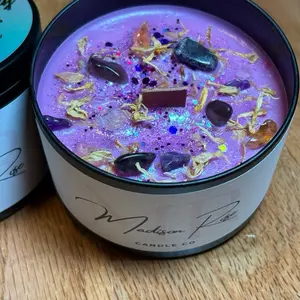 Bad Bitch Energy Candle - Scented with Vanilla, Almond, and Floral Notes - Hand Poured 100% Soy Wax Jar