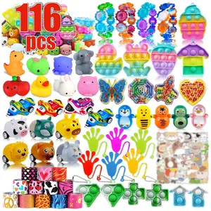 Easter 2026 Gift 116 Pcs Party Favors for Kids 4-8-12,Pop Fidget Toys for Boys Grils, Treasure Box Toys for Classroom Prizes,Pinata Filler,Goodie Bag Stuffers,Treasure Chest Carnival Prizes,Easter Basket Stuffers