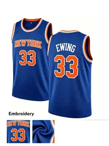 Men's Basketball Jersey No. 33 Embroidered Breathable Training Top, Athletic Workout Tops, Loose-Fit Sleeveless Shirt S-Xxxl, Casual Letter Pattern