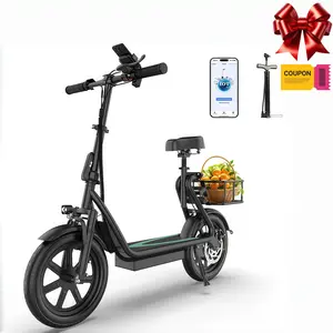 Electric Scooter, 500W Motor, Top Speed 22 MPH, Long Battery Life, 22-28 Miles per Charge, LCD Display, Dual Braking System Commuter Scooter for Adults
