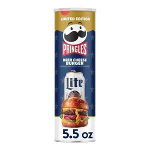 Limited Edition Pringles x Miller Light Beer Cheese Burger- 1 Can (5.5 oz)