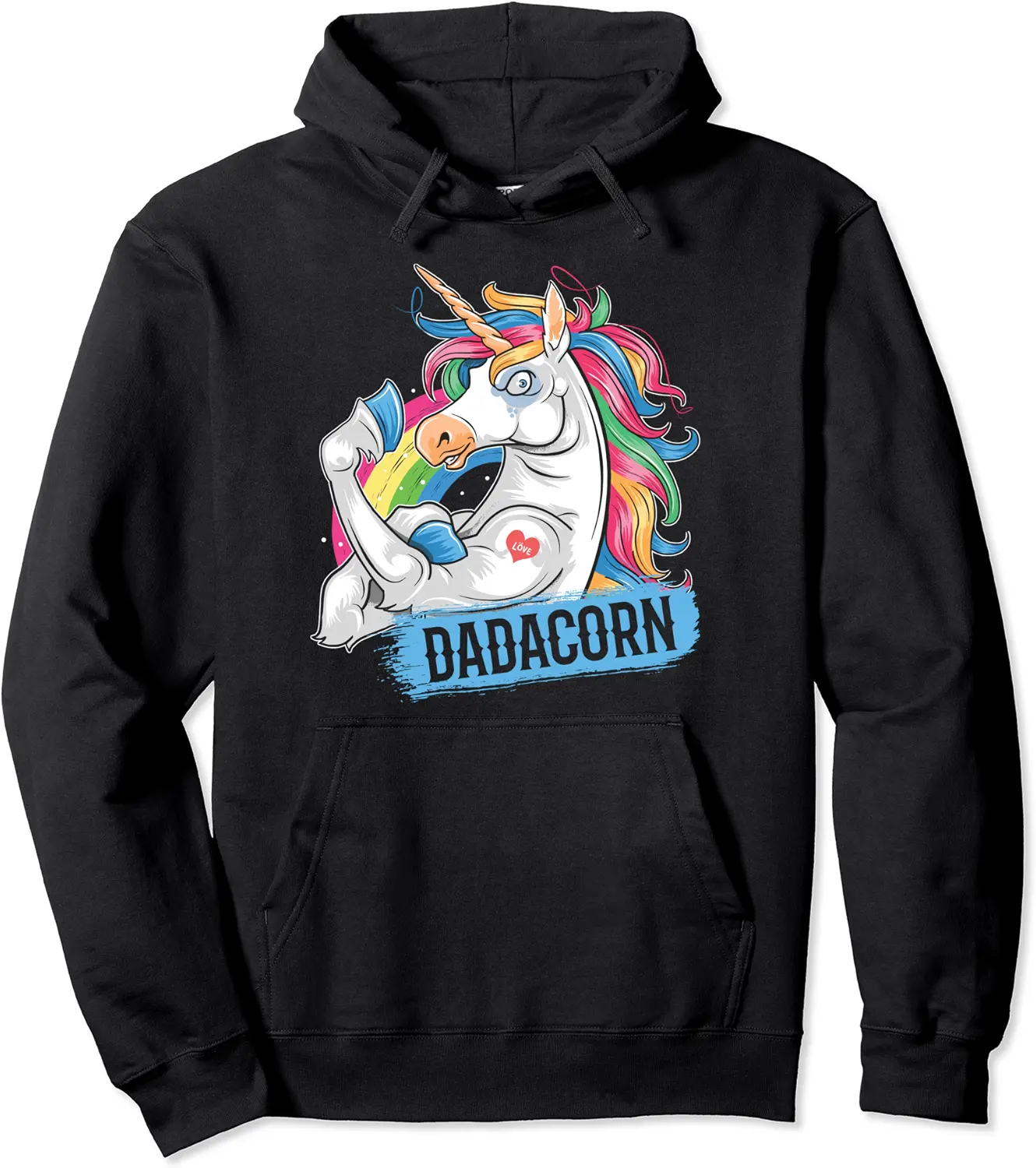 Dadacorn Funny Tattooed Unicorn Dad Dadicorn Muscle Build Pullover Hoodie - Williamze Shop 26B099KJHMH7