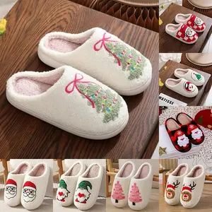 Christmas Slippers 2026 NEW Slippers Women's Slippers Comfort Memory Foam Men's House Slippers Plush Lining Bedroom Shoes for Indoor & Outdoor