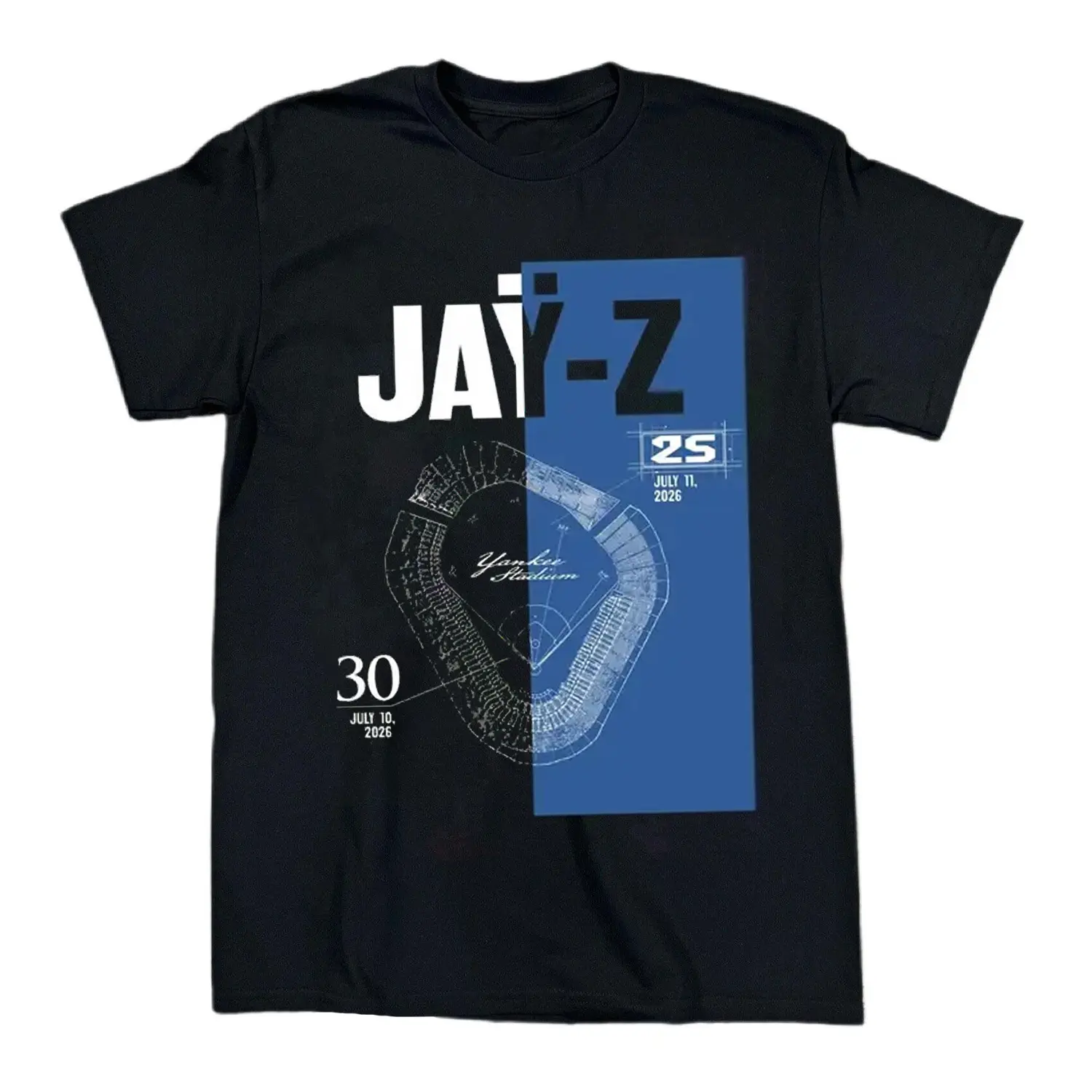 Jay-Z 2 Night Celebration Reasonable Doubt And The Blueprint Iconic Album Turning Yankee Stadium 2026 T-Shirt
