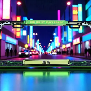 Anime Cyber Punk Themed Car License Plate Frame