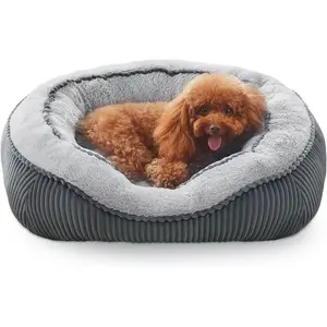Beds for Small Medium Large Dogs & Cats. Washable Pet Bed,   Sofa Bed, Luxury Wide Side Fancy Design, Soft Calming Sleeping Warming Puppy Bed, Anti-Slip Bottom