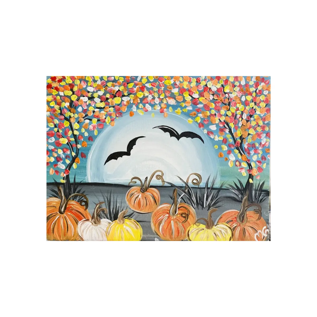 Canvas n Cup Acrylic Painting Kit Supply Kit & Video Tutorial  - Pumpkin Batch