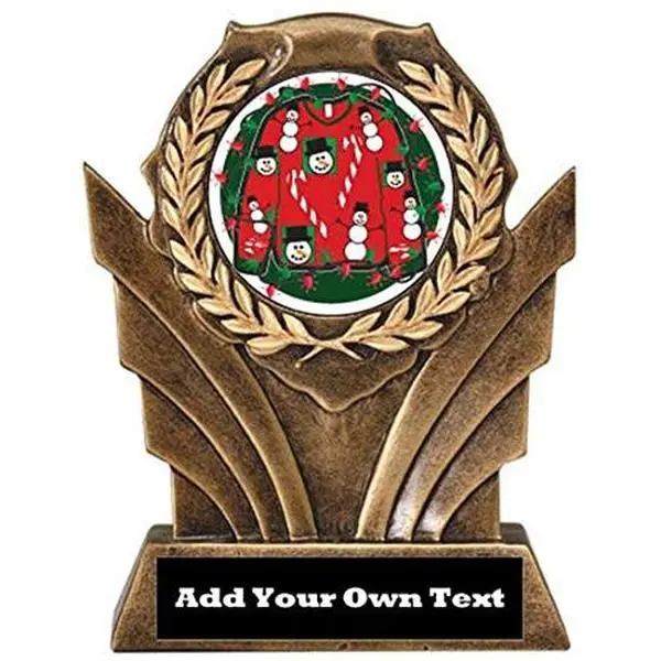 Ugly Christmas Sweater Victory Resin Trophy (4.5") Bronze