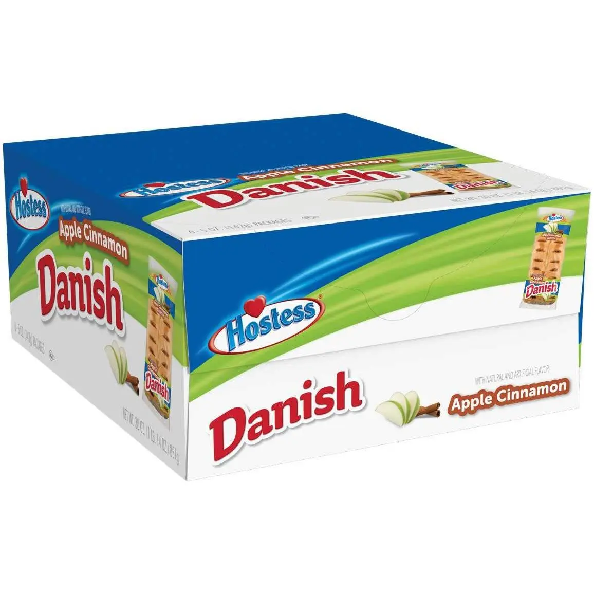 Hostess Danish 5 Oz 6 Pack with Apple Cinnamon Flavor for a Delicious Snack