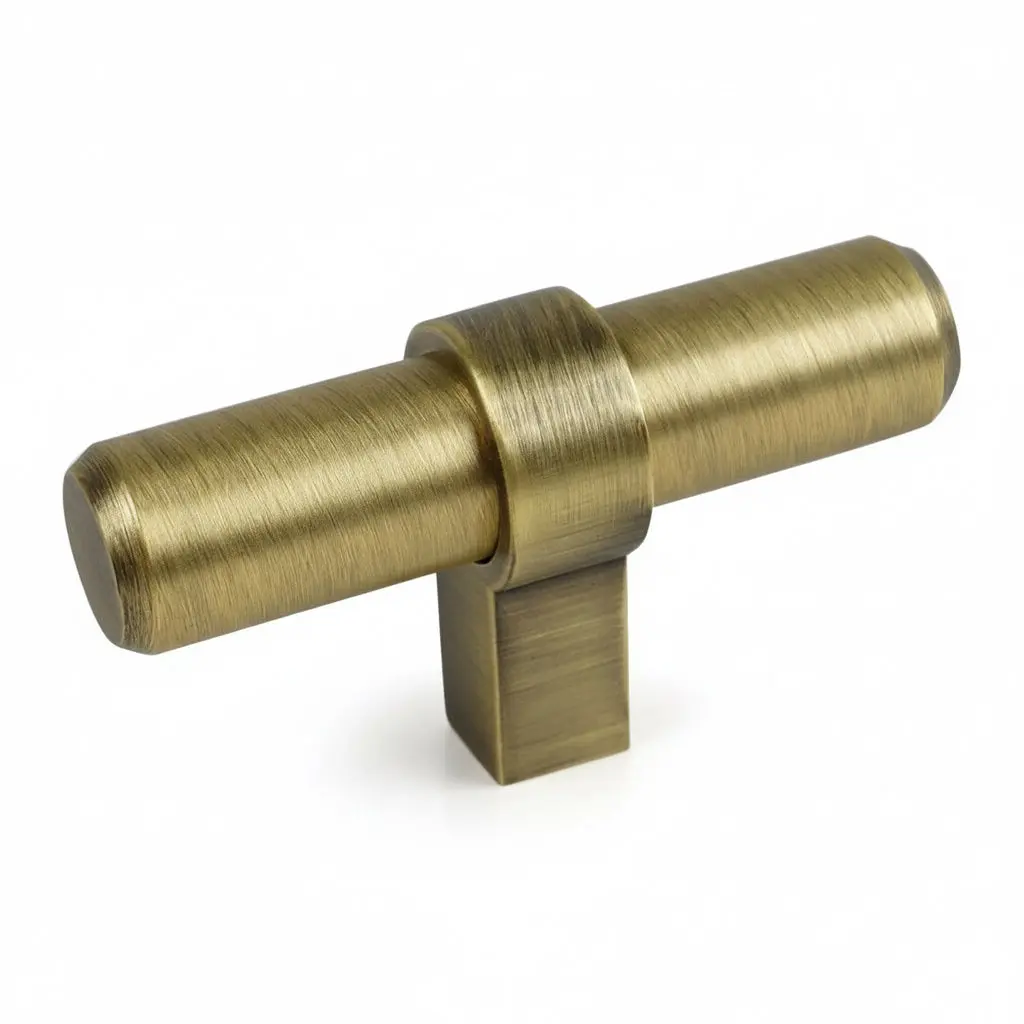 Cosmas 181BAB Brushed Antique Brass Euro Style T Bar Knob