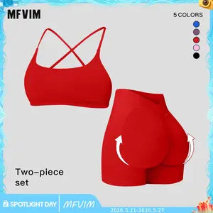 MFVIM Women’s Seamless Yoga Set – One-Shoulder Quick-Dry Compression Activewear for Outdoor Casual Running and Fitness
