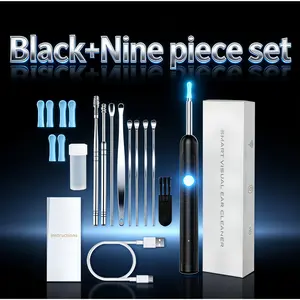 Smart Visual Ear Cleaner Kit - HD Camera Earwax Removal Tool with Medical Silicone Tips, iPhone/Android Compatible, Springtok Spring Gift Set Rechargeable Waterproof Ear Wax Remover wide-angle rechargeable ear cleaner type-c portable