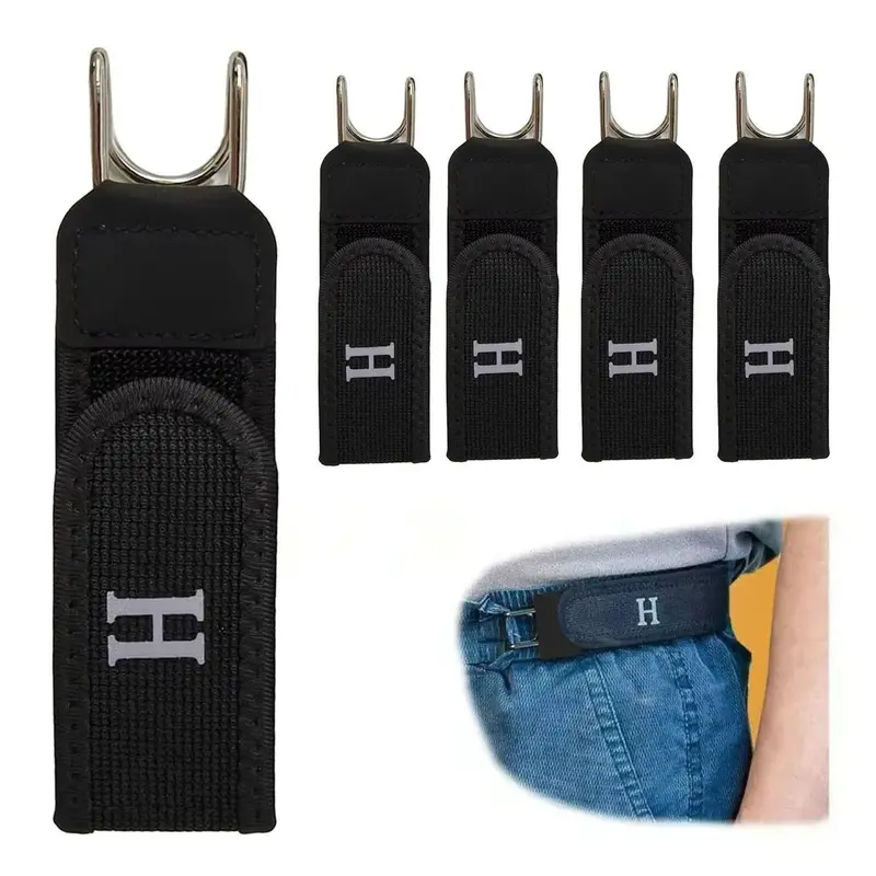 Unisex Tactical Metal Hook Elastic Waist Belt - Patented No-Buckle Concealable Design, Soft All-Day Wear, Adjustable, Braid Detail, Casual Men's Accessories, Extendable Men's Belt