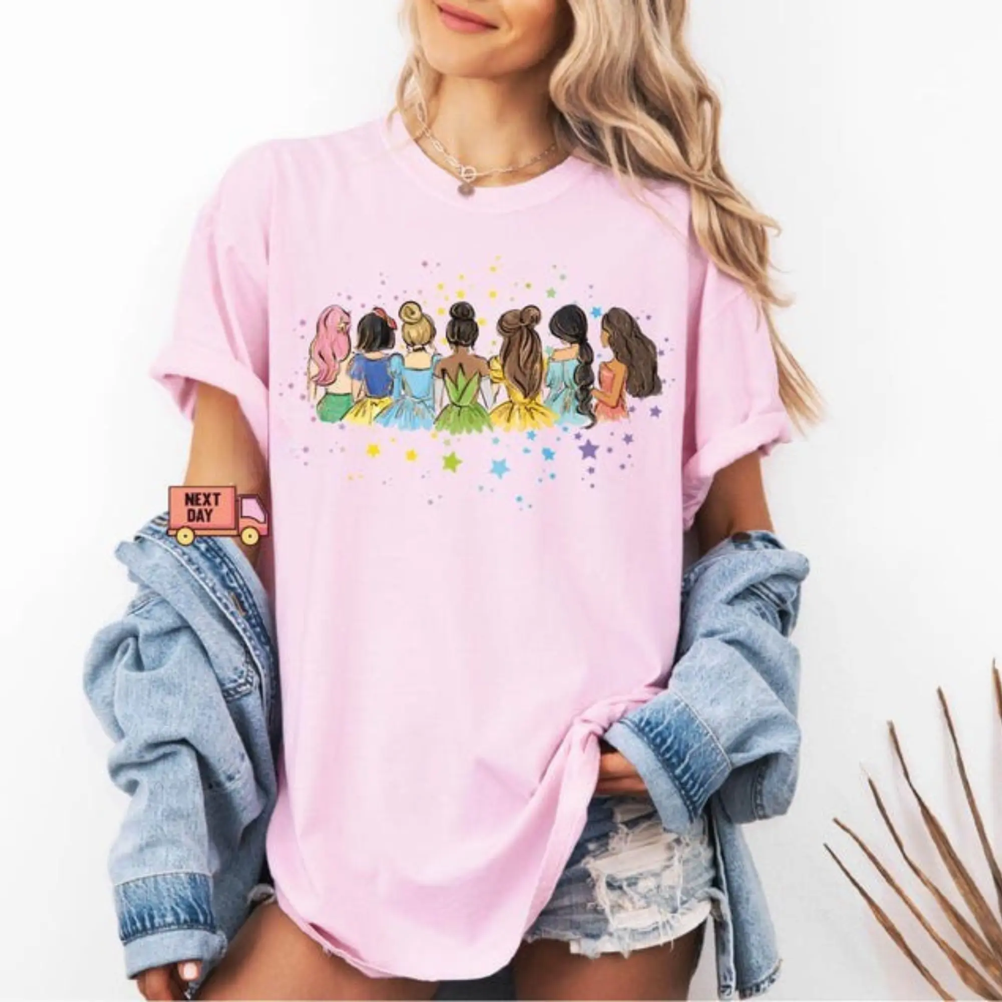 Retro Princess Shirt, Watercolor Princess T-Shirt, Trip Dsney Princess, Trendy Shirt