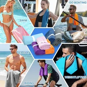 Microfiber Beach Gym Towel 200GSM, Lightweight Compact Super Absorbent Quick Drying Sand Free, Premium Solid Color for Outdoor Sweat Towel Camping Swimming Yoga Travel Pool