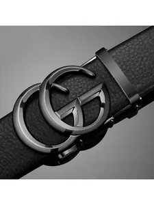 Double G Letter Belt Automatic Buckle Men's Fashion Luxury High-end Business Crocodile Pattern Trousers Belt