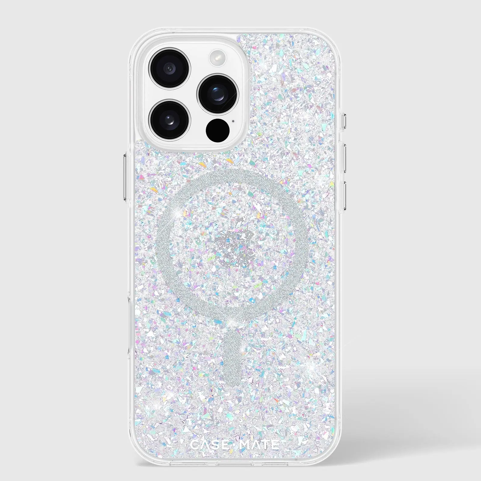 case-mate Twinkle Disco iPhone 16 Pro Max Case MagSafe, Iridescent Sparkle Magnetic Cellphone Cover with 12-Foot Drop Protection, Shockproof Party Accessory for Wireless Charging