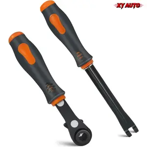 2 PCS 5/16 Inch Ratcheting Slack Adjuster Tools, Automatic Slack Adjuster Release Wrench, Heavy Duty Brake Adjustment Hand Tools for Big Rig Trucks and Trailers Maintenance