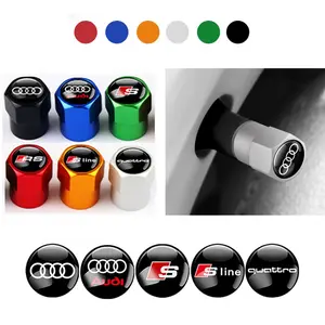 Audible Car Wheel Tire Valve Stem Caps External Accessories Compatible with Audi Models, Durable & Stylish Design, Easy Installation
