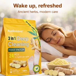 24Pcs Natural Herbal Foot Pads - Lavender, Bamboo Charcoal, Bamboo Vinegar & Ginger Deep Cleansing Patches for Sleep Support, Stress Relief & Relaxation, Overnight Soothing Foot Care Kit toxin removal