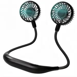 2000mah Rechargeable Portable Neck Fan, Long Lasting, Three Speeds, Ideal for Outdoor Work, Camping, Summer Cooling, Kids Safety, Rechargeable Wearable Fan