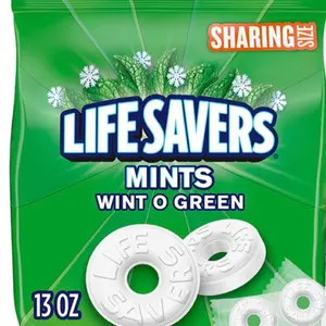 Life Savers Wint-O-Green Breath Mints Hard Candy Sharing Size 13 oz Mint Flavor