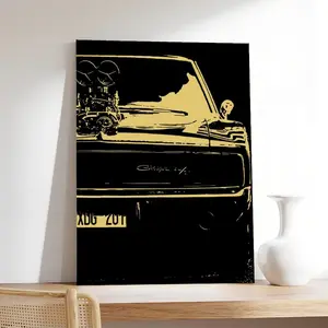 Auto Poster Vintage Muscle Car Retro Car Sports Car Poster,bedroom Canvas Posters, Hall Wall Art, Bathroom Canvas Posters