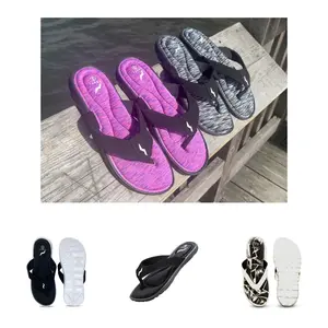 Norty Women's Memory Foam Footbed Open Toe Thong Flip Flops Sandal 42297 - Runs 1 Size Small