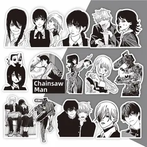 10/30/75pcs Chainsaw Man Anime Stickers Reze Denji Cartoon Decals Luggage Phone Laptop Cool Black White Manga Sticker Decoration
