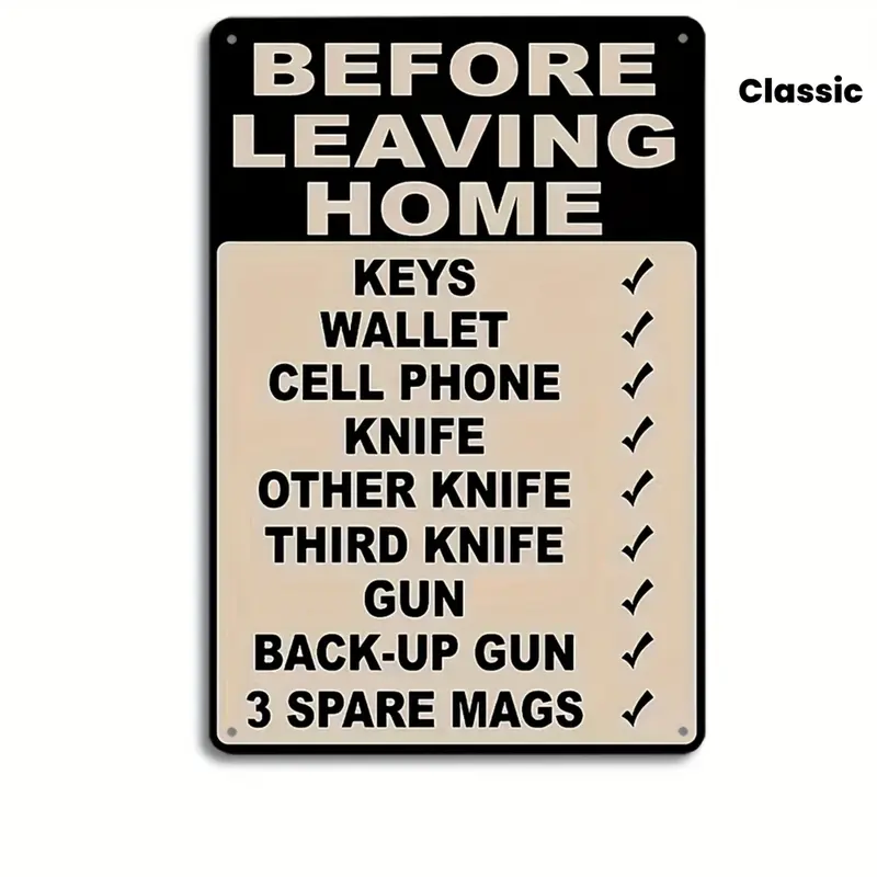 Vintage Tin Sign - 8x12in Rectangular Decorative Faux Tin Home Plaque, Charming Vintage Vibe Decor with "Bring Key" Humor Quote & Good Laugh Reminder for Humor Lovers -05