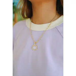 Daydream Stone Necklace & Earrings - Lavender