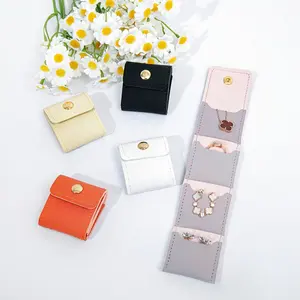 Foldable Earring Ring Travel Jewelry Bag, Portable Jewellery Organizer Roll, Multi-Compartment Design, Safe Closure, Suitable for Travel, Travel Essentials