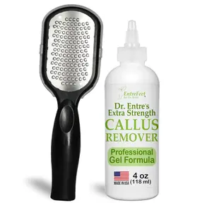 Dr. Entre's Callus Remover Gel & Foot File: Extra Strength Callus Remover for Feet, Foot Callus Remover Care, Pedicure Tools Supplies, Spa Kit, Dead Skin Scrubber, 4 oz