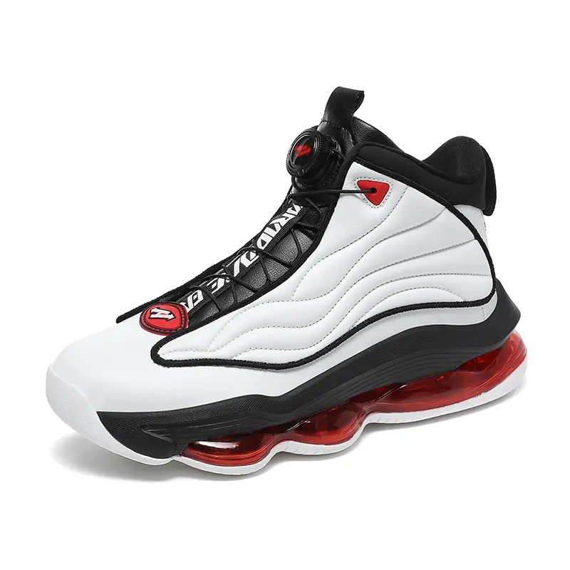 Men's Basketball-Inspired High-Top Rotating Buckle Casual Trainers - Athletic, Sporty Chic, Cushioned Support, All Seasons, EU40(US7), Closed-Toe, Versatile for Sports, Practical, Trendy, for Teen Boys, European Sizes, Practical And Trendy, Casual Wear