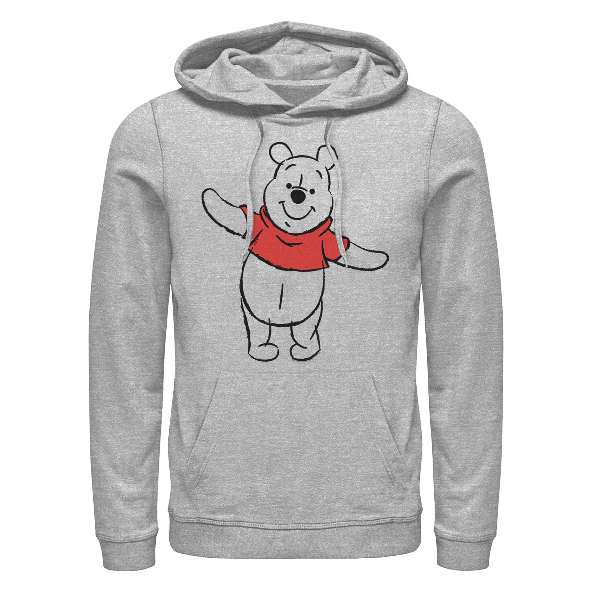 Men's Winnie the Pooh Cute Sketch Pull Over Hoodie