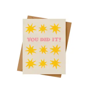 You Did It Star Card