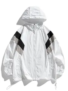 Men’s lightweight jacket for summer—American-style outdoor fishing wear, ideal for vacations and beach outings; couples’ matching sports jacket/outerwear