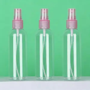 100ml Transparent Spray Bottle Small Perfume Atomizer Cosmetic Refillable Plastic Press Pump Dispenser for Nail Polish Remover Cleaner Makeup Manicure Tool Empty Bottle Portable for Nail Supplies