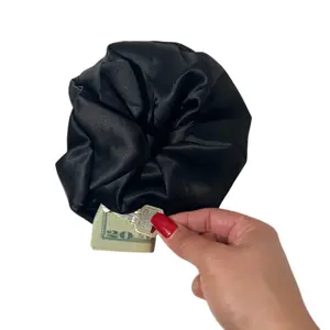 Secret Pocket Silk Scrunchie for Women